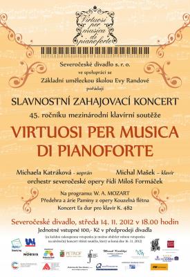 Virtuosi per Musica di pianoforte 2012 - plakát k zahajovacímu koncertu