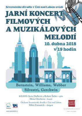 Jarní koncert filmových a muzikálových melodií - plakát