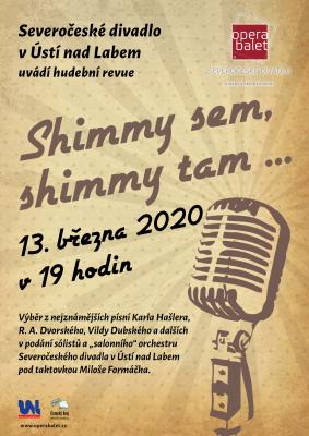 Plakát Shimmy sem, shimmny tam březen 2020